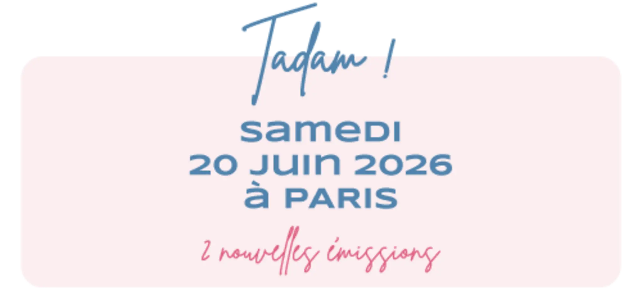 Nouvelle date d'enregistrement